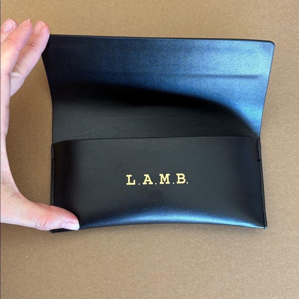 L.A.M.B. Hard Shell Eyeglasses Sunglasses Black Magnetic Closure Case - Picture 2 of 10